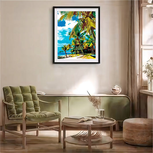 STRANDEN OG PALMETRÆER