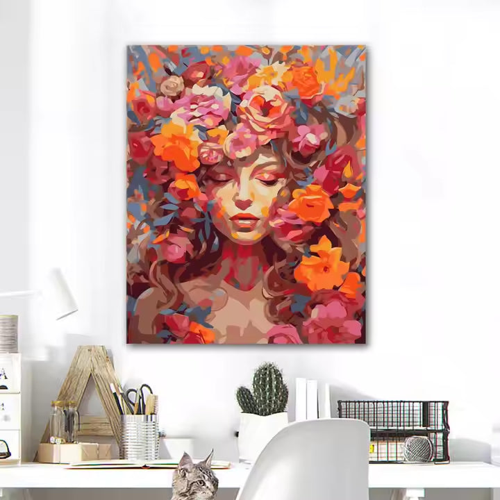 PIGE OG BLOMSTER