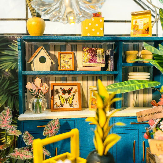 Miniature diorama - DIY - Blomster hus