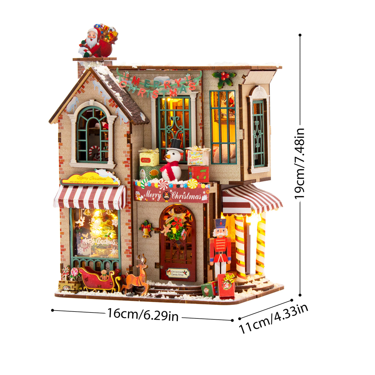 Dele til Craftsy Fortryllende Julehytte miniature byggesæt
