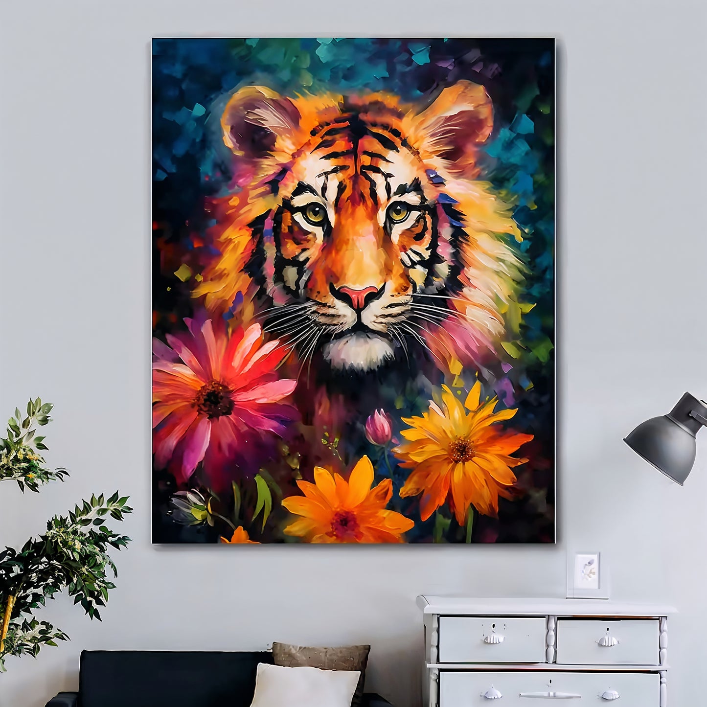 TIGER MED BLOMSTER