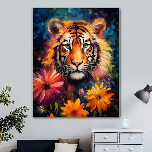 TIGER MED BLOMSTER