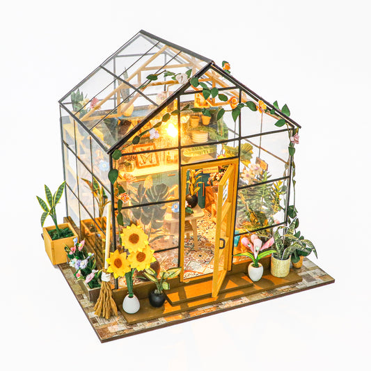 Miniature diorama - DIY - Blomster hus