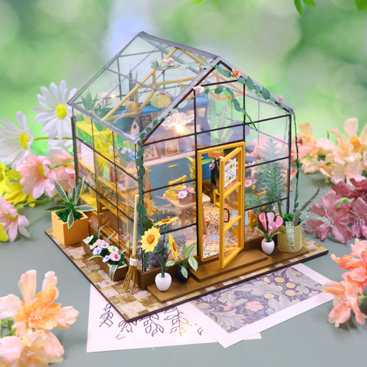Miniature diorama - DIY - Blomster hus