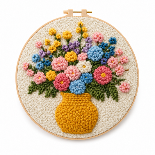 Punch Needle Blomsterbuket