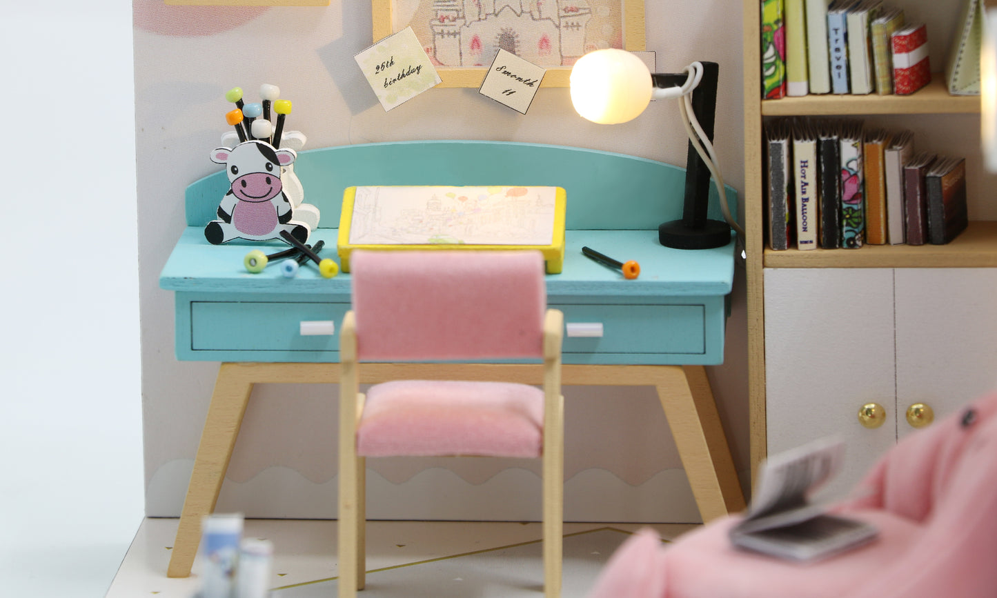 Miniature diorama - DIY - Studieværelse