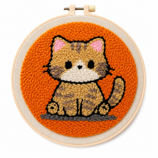 Punch Needle Sød Kat