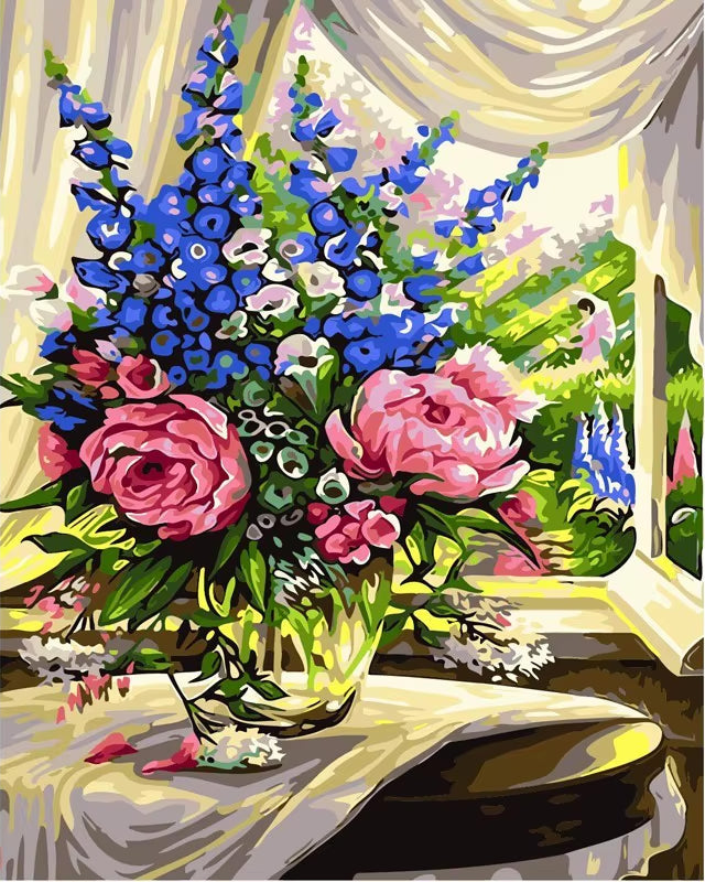 BLÅ RØDE BLOMSTER
