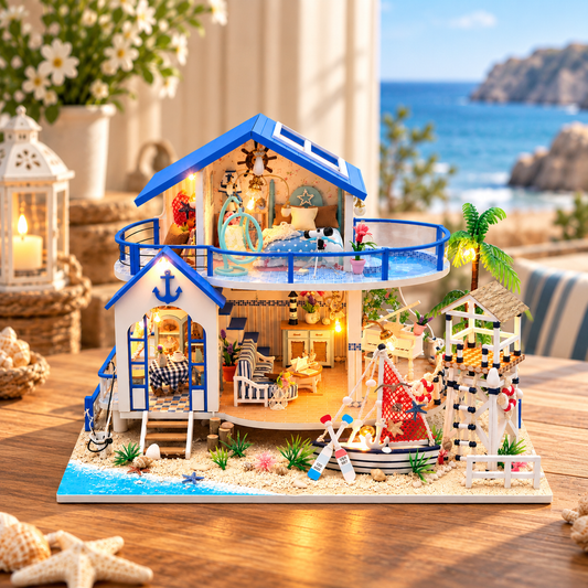Miniature diorama - DIY - To Etager i Maritim Stil