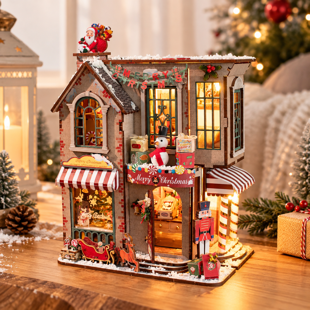 Fortryllende Julehytte – miniature diorama DIY byggesæt fra Craftsy