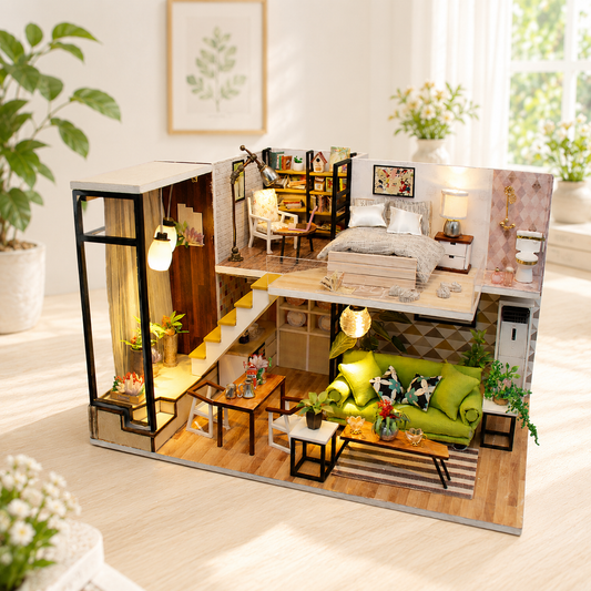 Miniature diorama - DIY - Skandinavisk hus